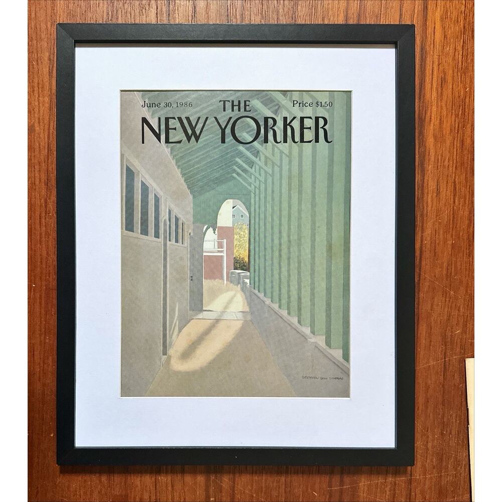 Framed 1986 The New Yorker Magazine Cover June 30 Gretchen Dow Simpson
